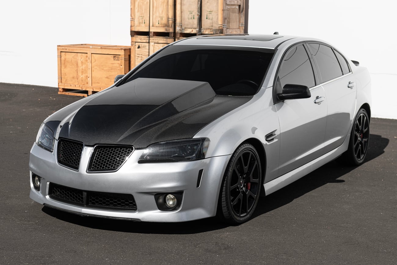 2008-2009 PONTIAC G8 CARBON FIBER FRONT COWL HOOD